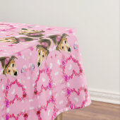 Puppy roze tablecloth Hearts Tafelkleed (Voorbeeld)