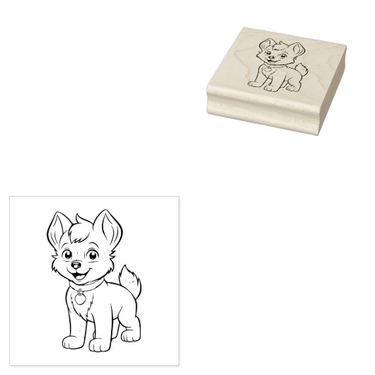 Puppy Rubberstempel (Gestempeld)