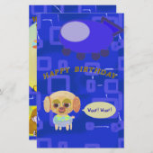 Puppy Ruimteschip Chef Ducky Kazoo Gelukkige Verja Briefpapier (Voorkant / Achterkant)