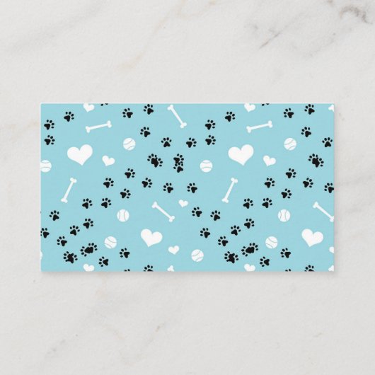Puppy run Blue Doggy Daycare Visitekaartje (Achterkant)