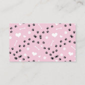 Puppy run Roze Doggy Daycare Visitekaartje (Achterkant)