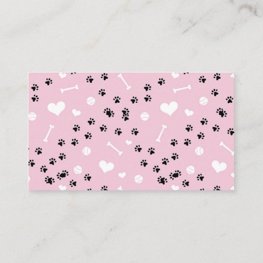 Puppy run Roze Doggy Daycare Visitekaartje (Achterkant)