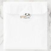 Puppy’s, hondjes ronde sticker (Tas)