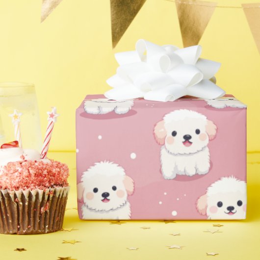 Puppy schattigheid Overload: Bichon Frise Delight Cadeaupapier (Verjaardagsfeest)