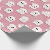 Puppy schattigheid Overload: Bichon Frise Delight Cadeaupapier (Hoek)