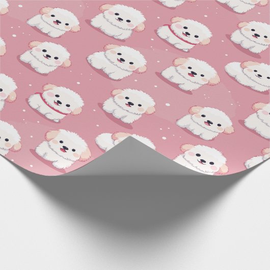 Puppy schattigheid Overload: Bichon Frise Delight Cadeaupapier (Hoek)