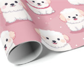 Puppy schattigheid Overload: Bichon Frise Delight Cadeaupapier (Rol Hoek)