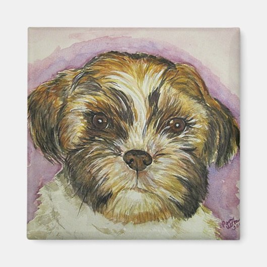 Puppy schilderij magneet (Voorkant)