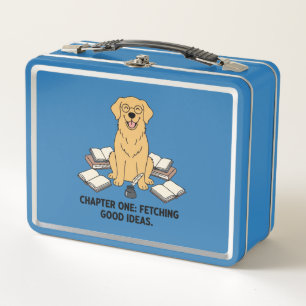 Puppy-schrijver Golden Retriever Grappig Donkerbla