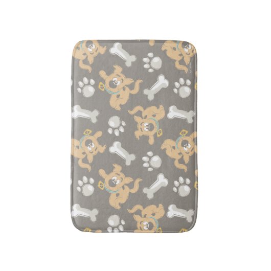 Puppy Scooby-Doo Bone & Paw Print Patroon Badmat (Voorkant Verticaal)