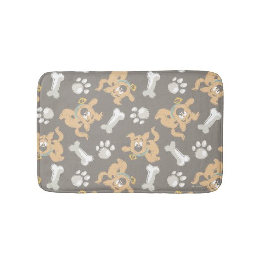 Puppy Scooby-Doo Bone & Paw Print Patroon Badmat (Voorkant)