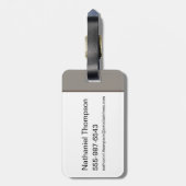 Puppy Scooby-Doo Bone & Paw Print Patroon Bagagelabel (Achterkant verticaal)