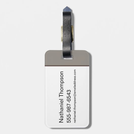 Puppy Scooby-Doo Bone & Paw Print Patroon Bagagelabel (Achterkant verticaal)