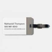 Puppy Scooby-Doo Bone & Paw Print Patroon Bagagelabel (Achterkant horizontaal)