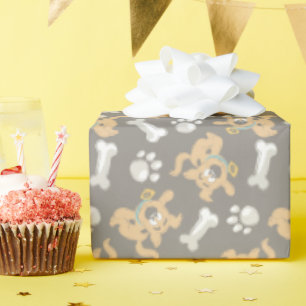 Puppy Scooby-Doo Bone & Paw Print Patroon Cadeaupapier