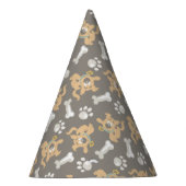 Puppy Scooby-Doo Bone & Paw Print Patroon Feesthoedjes (Rechts)
