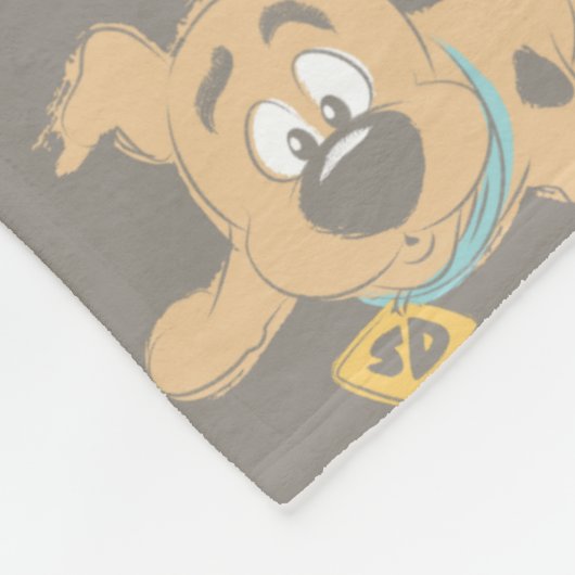 Puppy Scooby-Doo Bone & Paw Print Patroon Fleece Deken (Hoek)