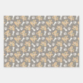 Puppy Scooby-Doo Bone & Paw Print Patroon Inpakpapier Vel (Voorkant 2)