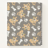 Puppy Scooby-Doo Bone & Paw Print Patroon Notitieboek (Achterkant)