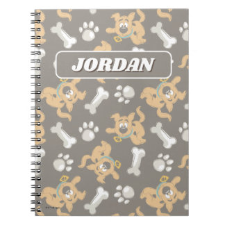 Puppy Scooby-Doo Bone & Paw Print Patroon Notitieboek