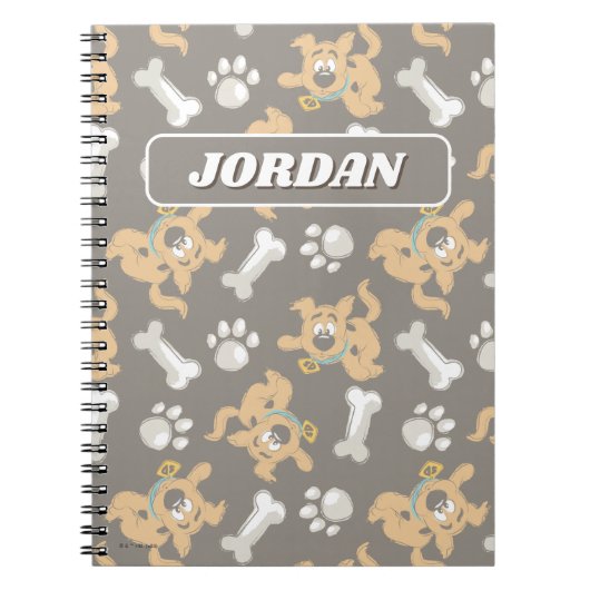 Puppy Scooby-Doo Bone & Paw Print Patroon Notitieboek (Voorkant)