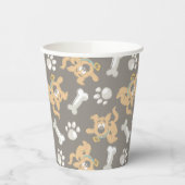 Puppy Scooby-Doo Bone & Paw Print Patroon Papieren Bekers (Links)