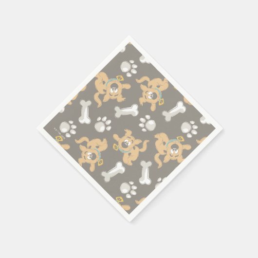 Puppy Scooby-Doo Bone & Paw Print Patroon Servet (Hoek)