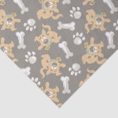 Puppy Scooby-Doo Bone & Paw Print Patroon Tissuepapier (Detail)