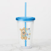 Puppy Scooby-Doo "Eat, Sleep, Play, Repeëren" Acryl Drinkbeker (Voorkant)