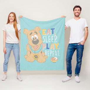 Puppy Scooby-Doo "Eat, Sleep, Play, Repeëren" Fleece Deken