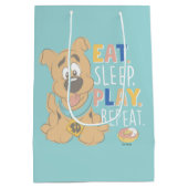Puppy Scooby-Doo "Eat, Sleep, Play, Repeëren" Medium Cadeauzakje (Achterkant)