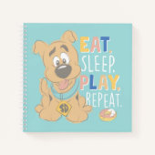 Puppy Scooby-Doo "Eat, Sleep, Play, Repeëren" Notitieboek (Voorkant)