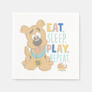 Puppy Scooby-Doo "Eat, Sleep, Play, Repeëren" Servet