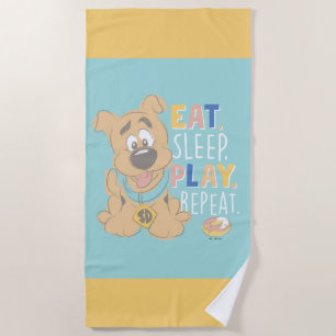 Puppy Scooby-Doo "Eat, Sleep, Play, Repeëren" Strandlaken