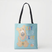 Puppy Scooby-Doo "Eat, Sleep, Play, Repeëren" Tote Bag (Voorkant)