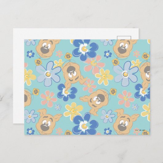 Puppy Scooby-Doo Flower Pattern Briefkaart (Voorkant / Achterkant)