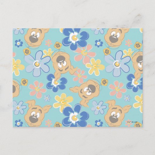 Puppy Scooby-Doo Flower Pattern Briefkaart (Voorkant)