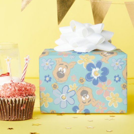 Puppy Scooby-Doo Flower Pattern Cadeaupapier (Verjaardagsfeest)
