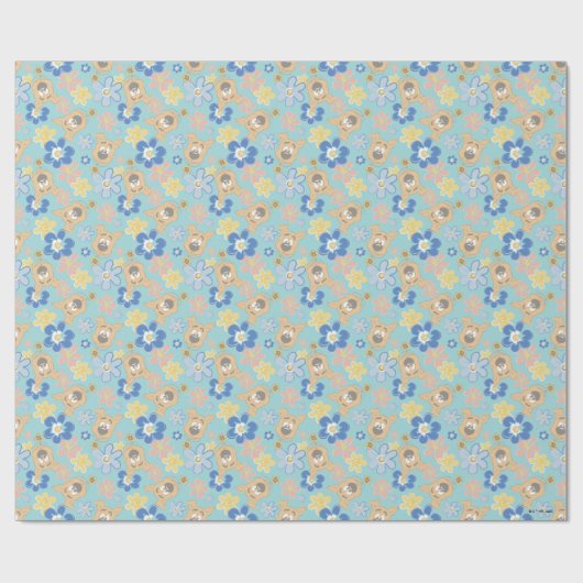 Puppy Scooby-Doo Flower Pattern Cadeaupapier (Vlak)