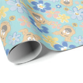 Puppy Scooby-Doo Flower Pattern Cadeaupapier (Rol Hoek)