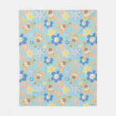 Puppy Scooby-Doo Flower Pattern Fleece Deken (Voorkant)