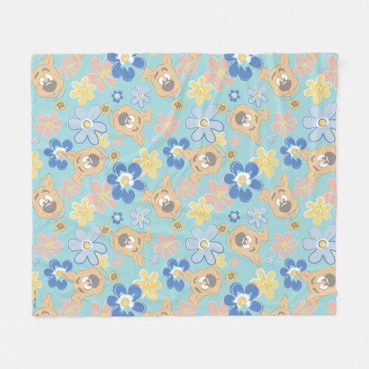 Puppy Scooby-Doo Flower Pattern Fleece Deken (Voorkant (Horizontaal))