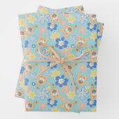 Puppy Scooby-Doo Flower Pattern Inpakpapier Vel (In situ)