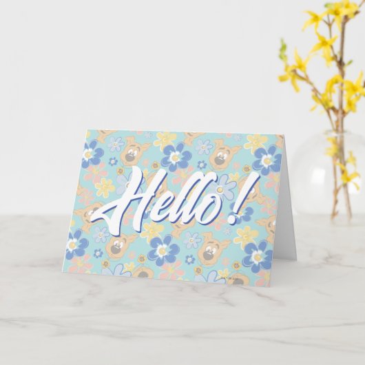 Puppy Scooby-Doo Flower Pattern Kaart (Gele Bloem)