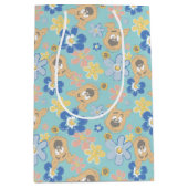Puppy Scooby-Doo Flower Pattern Medium Cadeauzakje (Voorkant)