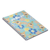 Puppy Scooby-Doo Flower Pattern Notitieboek (Rechterzijde)