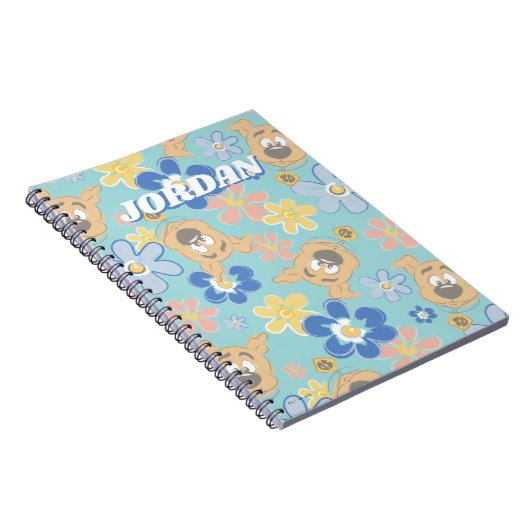 Puppy Scooby-Doo Flower Pattern Notitieboek (Rechterzijde)