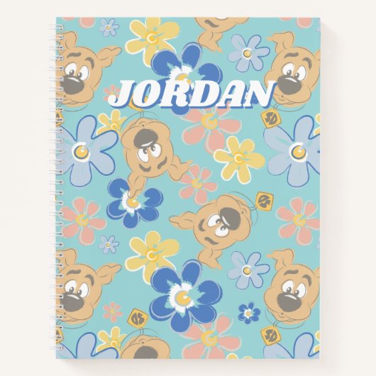 Puppy Scooby-Doo Flower Pattern Notitieboek (Voorkant)