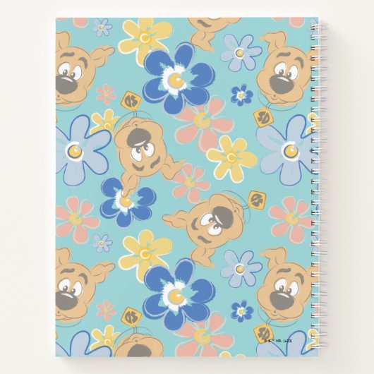 Puppy Scooby-Doo Flower Pattern Notitieboek (Achterkant)