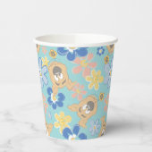 Puppy Scooby-Doo Flower Pattern Papieren Bekers (Links)